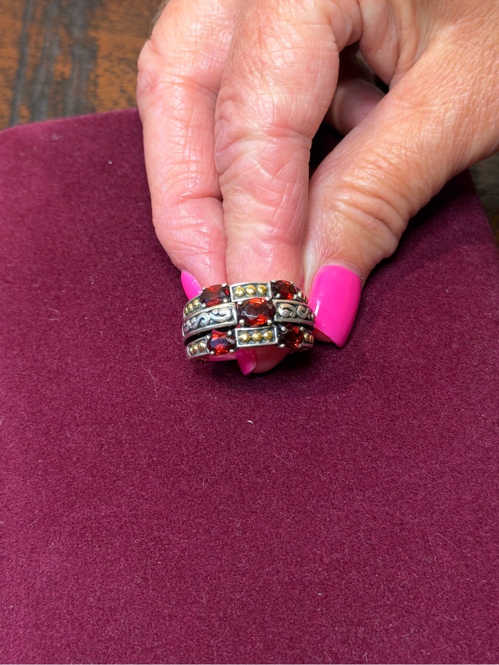 EFFY Rhodolite Garnet Ring - Picture 3 of 7